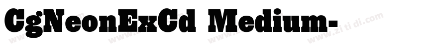 CgNeonExCd Medium字体转换